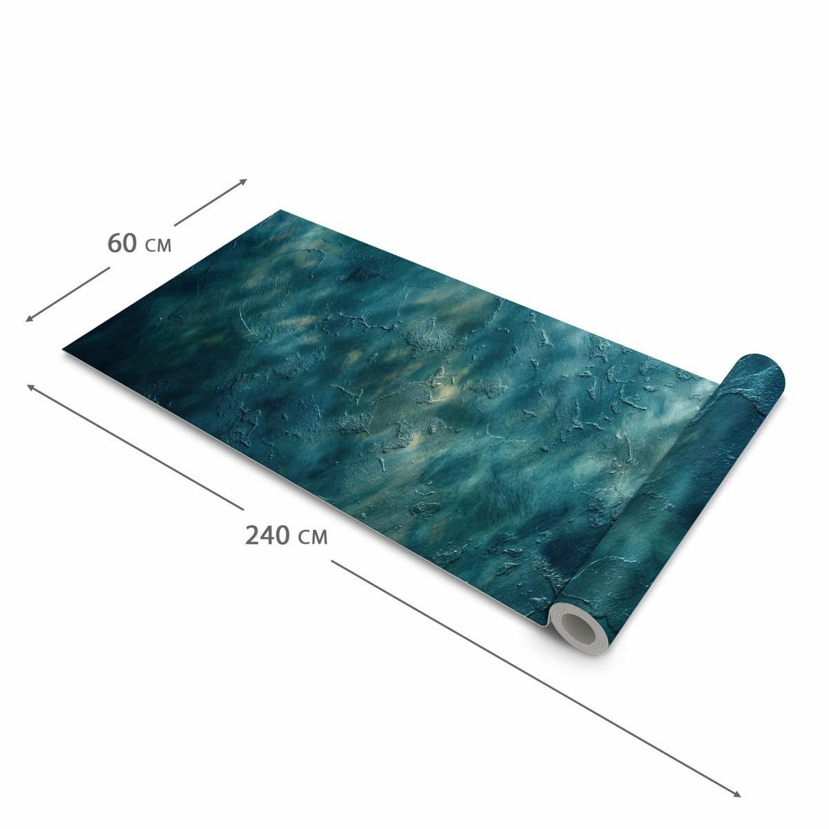 Waschbarer Küchenläufer mit Motiv Texturierte Wand in der Grösse 60x120 cm für Ordnung