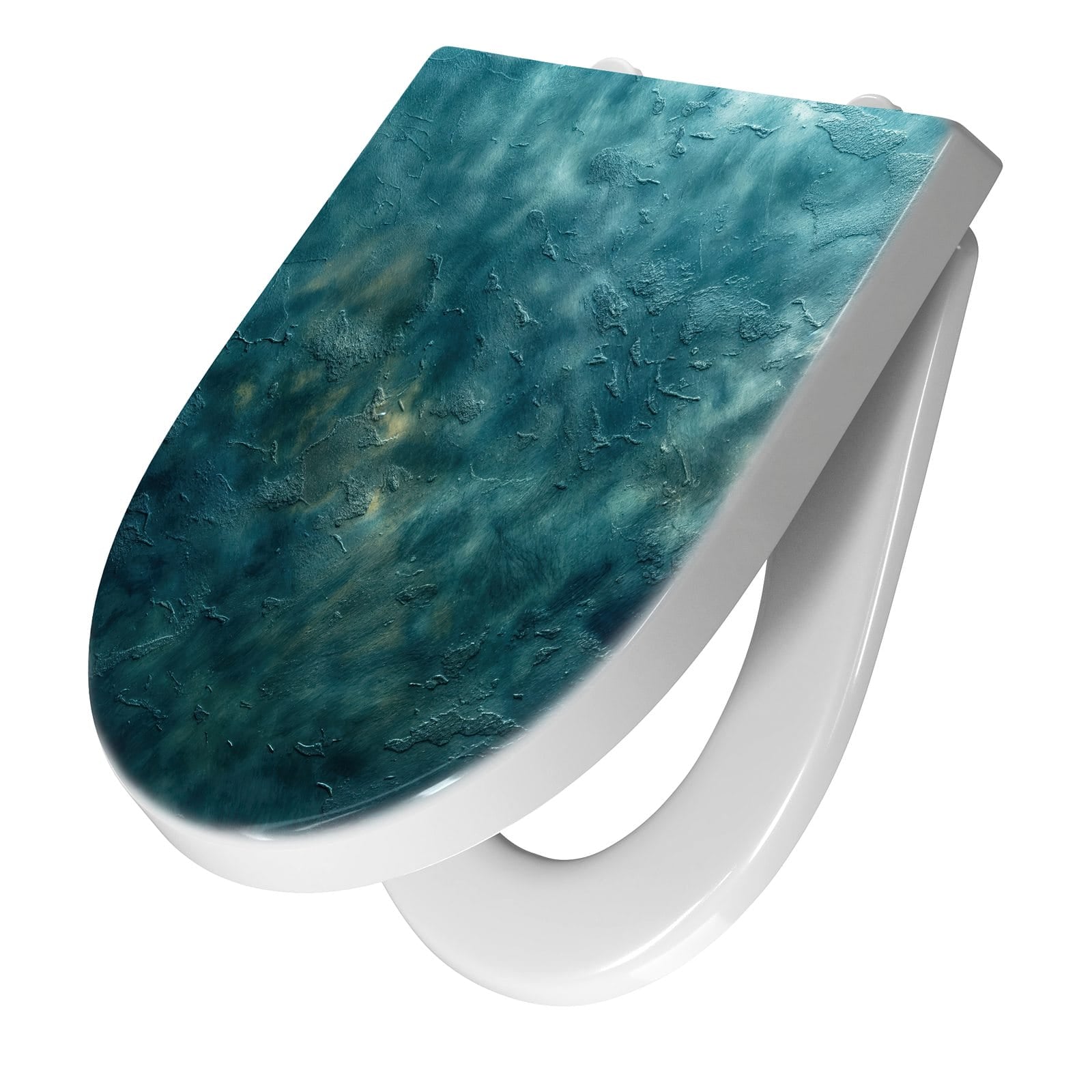 WC-Sitz mit Absenkautomatik Texturierte Wand