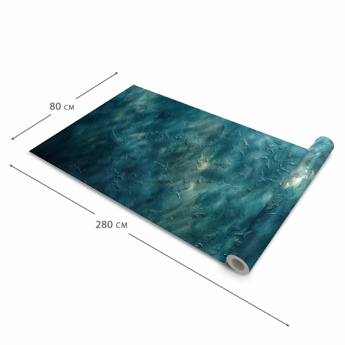 Geräuschdämpfender Küchenteppich mit Motiv Texturierte Wand in der Grösse 60x120 cm