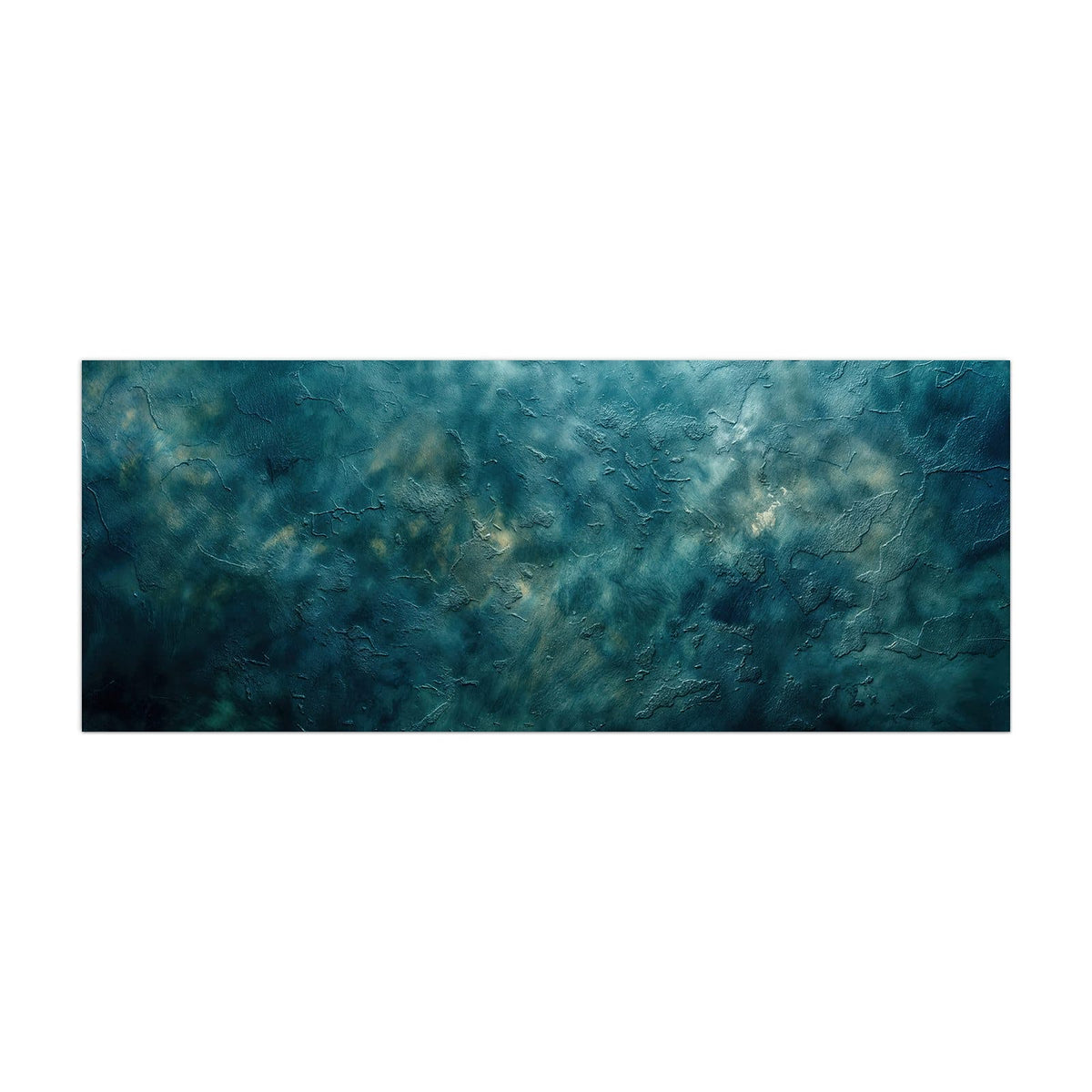 Küchenrückwand aus Glas Türkise Tiefe im Hochformat, Motiv bildfüllend von vorn