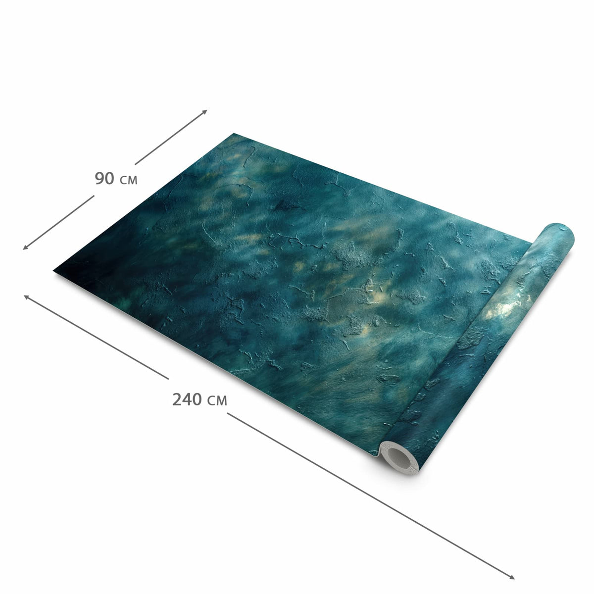 Komfortabler Küchenteppich mit Motiv Texturierte Wand in der Grösse 60x120 cm