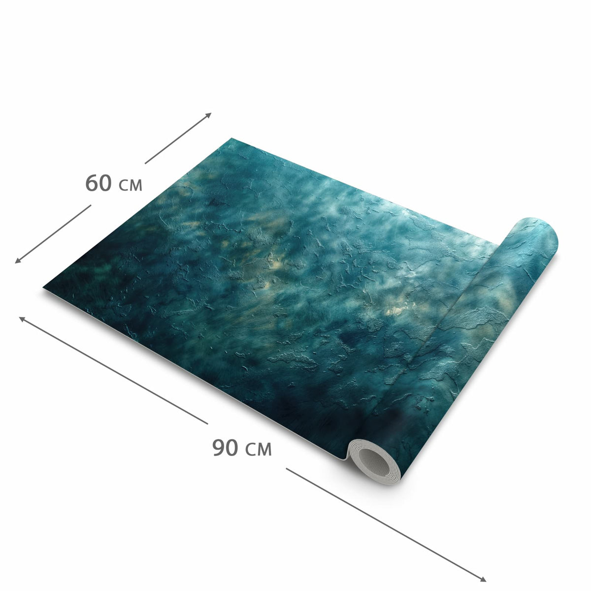 Formstabiler abwaschbarer Küchenteppich mit Motiv Texturierte Wand in der Grösse 60x120 cm