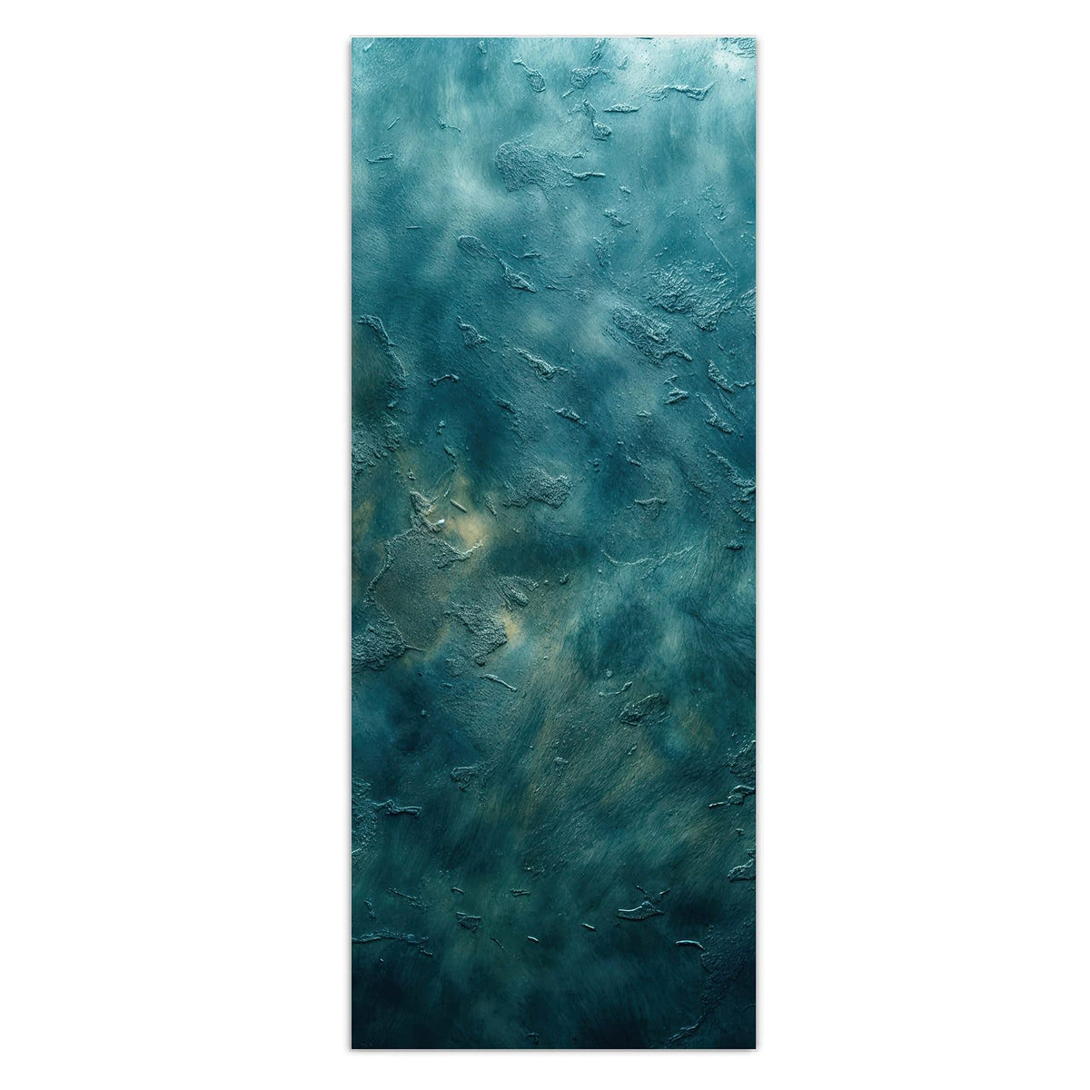 Wandbild - Türkise Tiefe - Hochformat – Petroltürkise Tiefe wie bewegtes Wasser