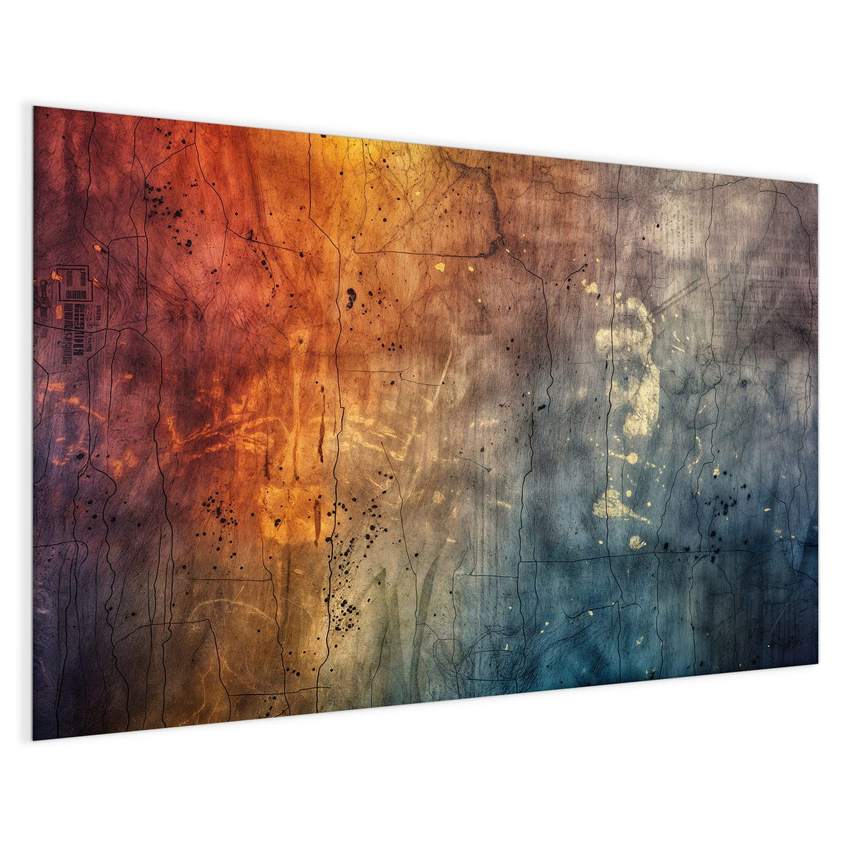 4 mm Glas statt lackiertem Blech – Magnettafel - Rostrot und Blaugrau
