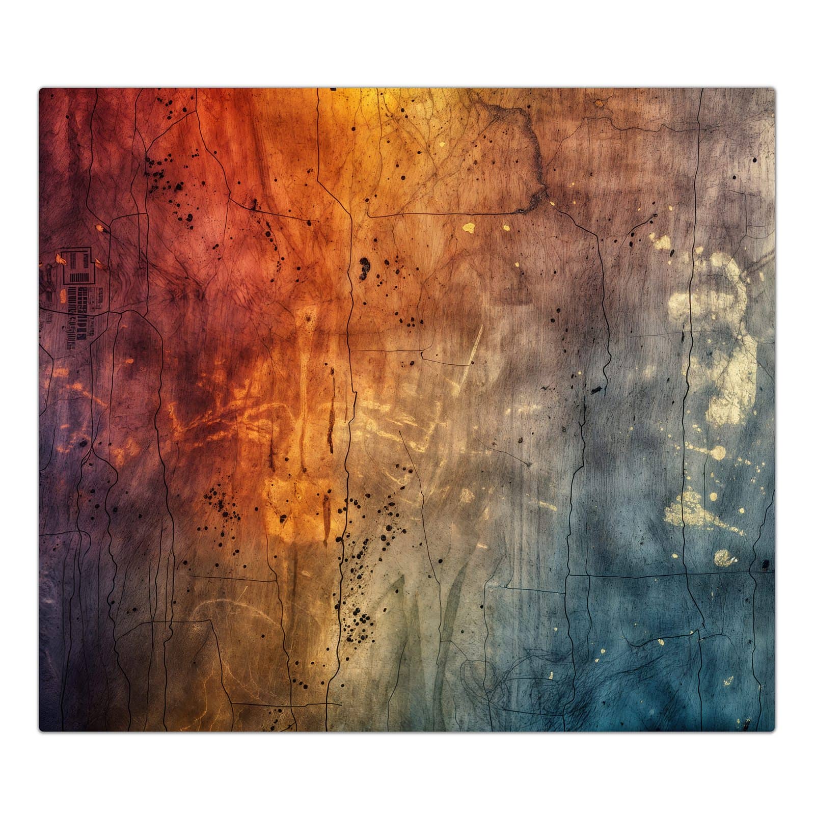 1-teilige Abdeckplatten für den Herd mit Abstrakte Farbkarte-Motiv in der Frontansicht #grösse_1-Teilig (60x52cm)