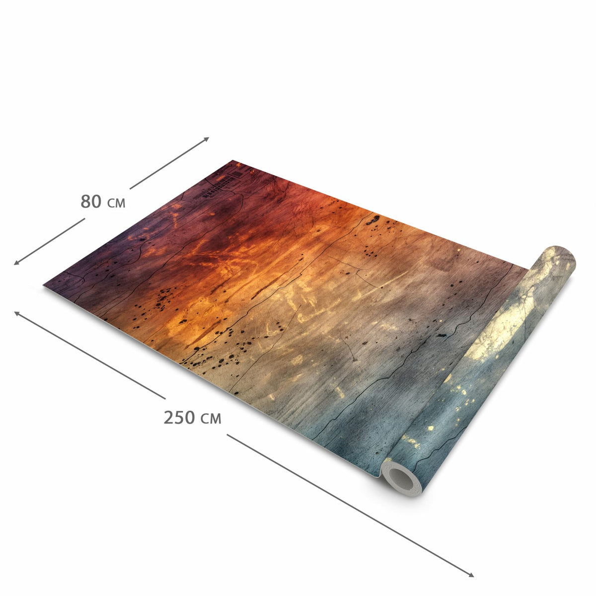 Waschbarer Küchenläufer mit Motiv Abstrakte Farbkarte in der Größe 60x120 cm, angenehme Haptik
