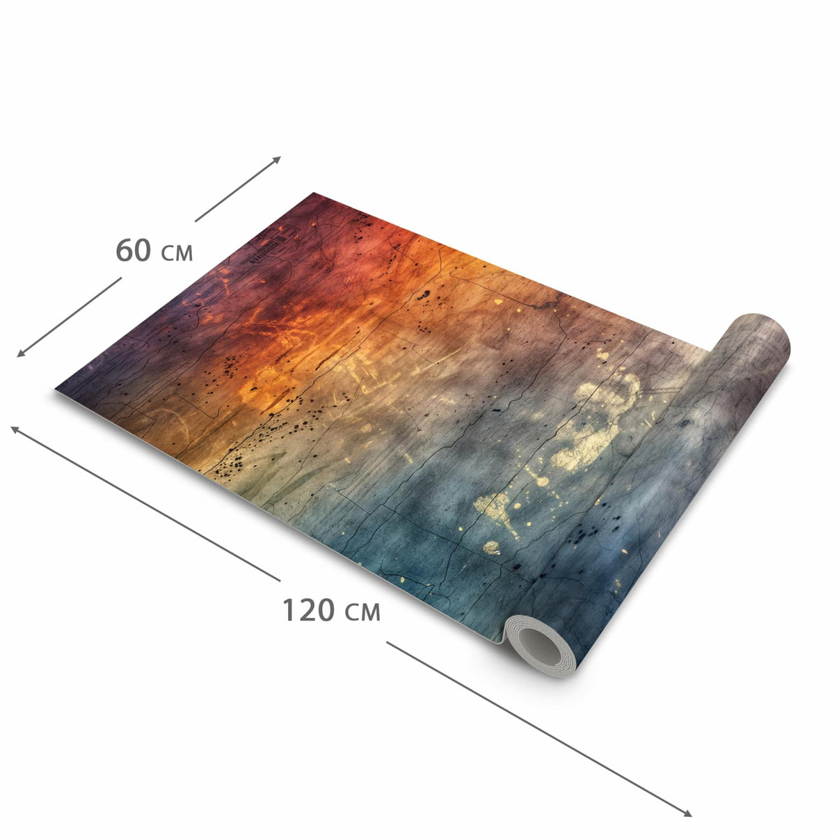 Schmutzabweisender Küchenteppich mit Motiv Abstrakte Farbkarte in der Grösse 60x120 cm