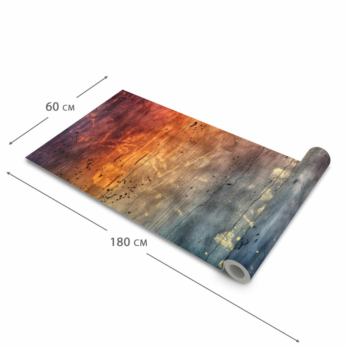 Langlebiger waschbarer Küchenteppich mit Motiv Abstrakte Farbkarte in der Größe 60x120 cm