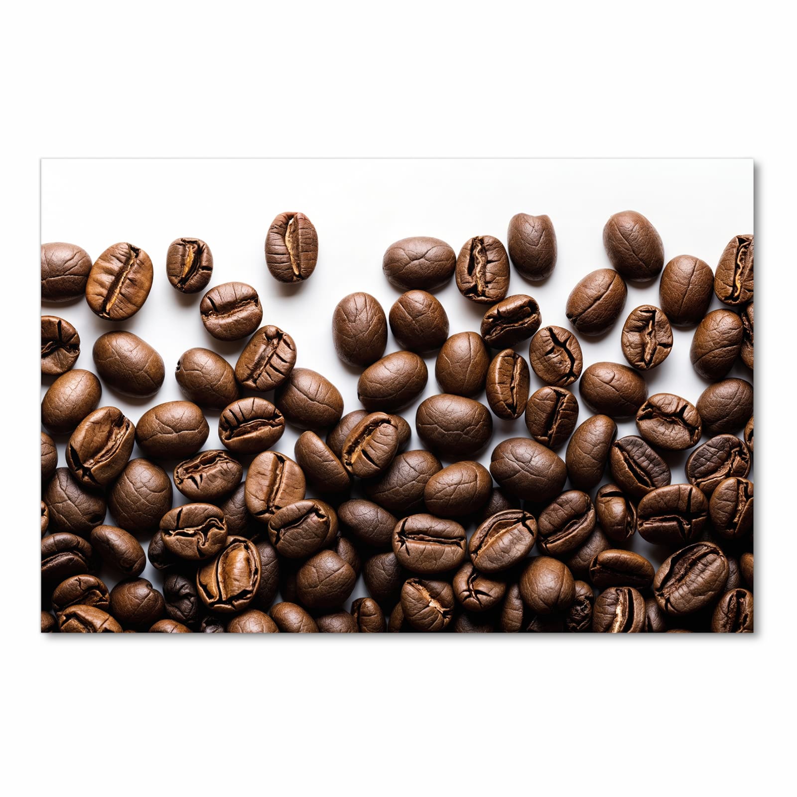 Geräuschdämpfender Küchenteppich mit Motiv Warme Kaffeebohnen in Frontansicht