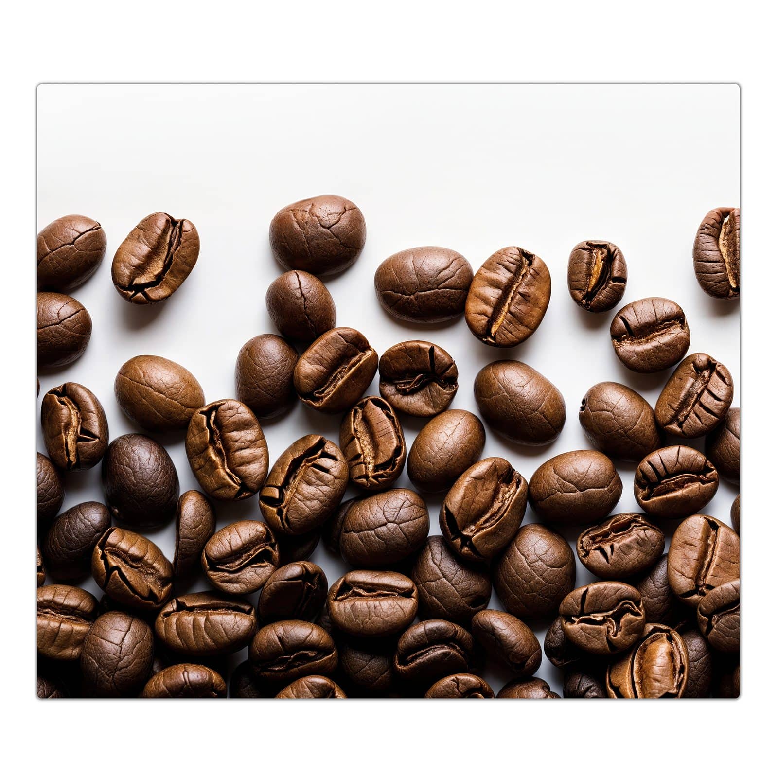 1-teilige Herdabdeckplatten für Ceranfeld mit Warme Kaffeebohnen-Motiv in der Frontansicht