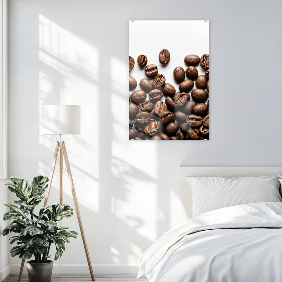 Maße Wandbild - Röstbohnen auf Weiß - Hochformat