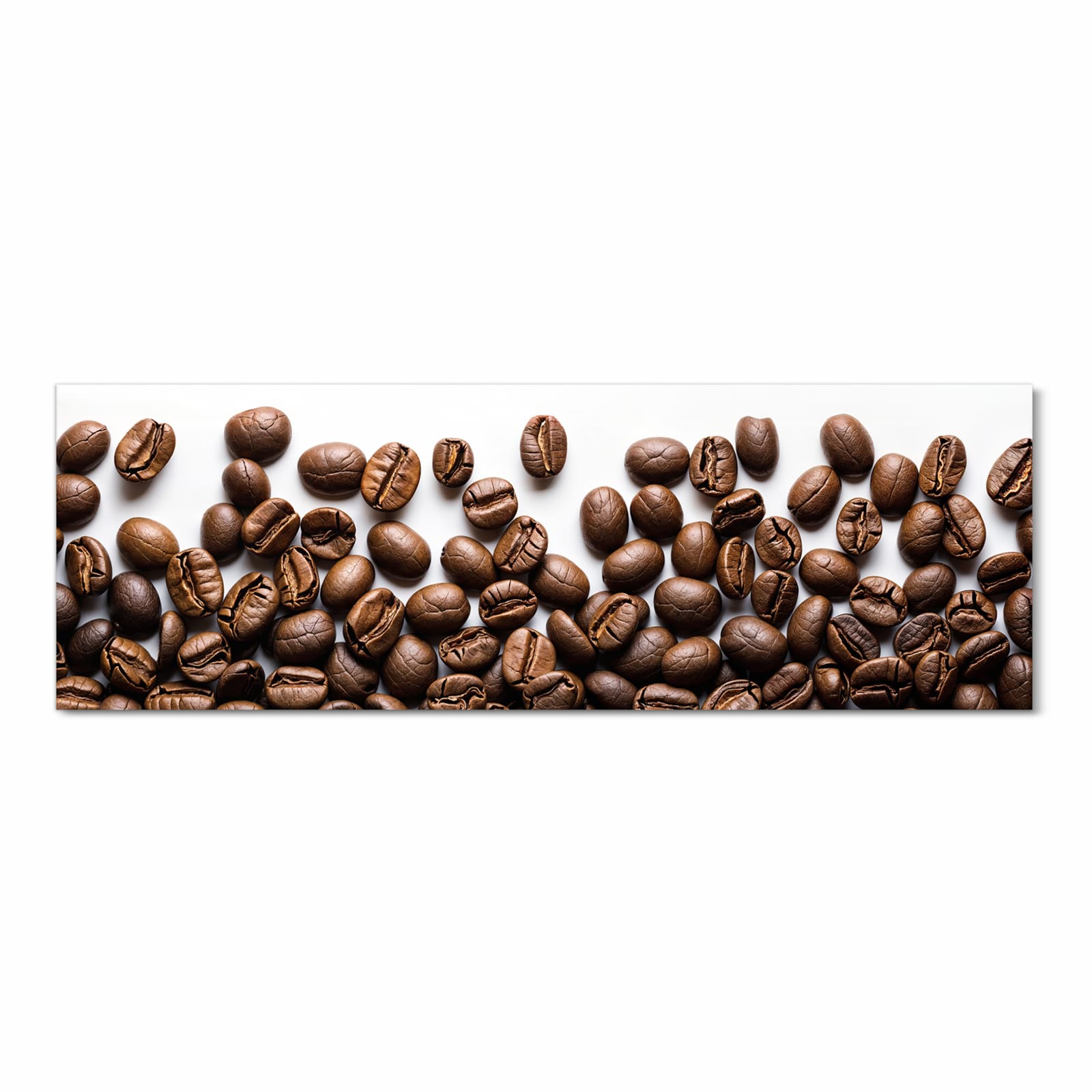 Farbbeständiger Teppich für Esstisch mit Motiv Warme Kaffeebohnen in Frontansicht