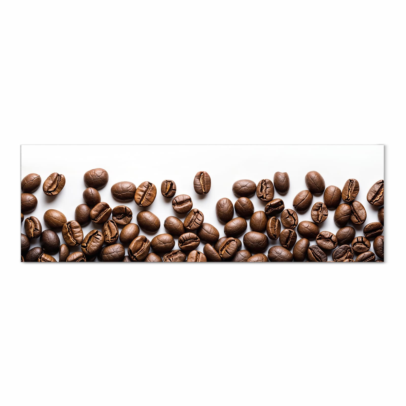 Abriebfester Küchenteppich mit Motiv Warme Kaffeebohnen in Frontansicht - waschbar