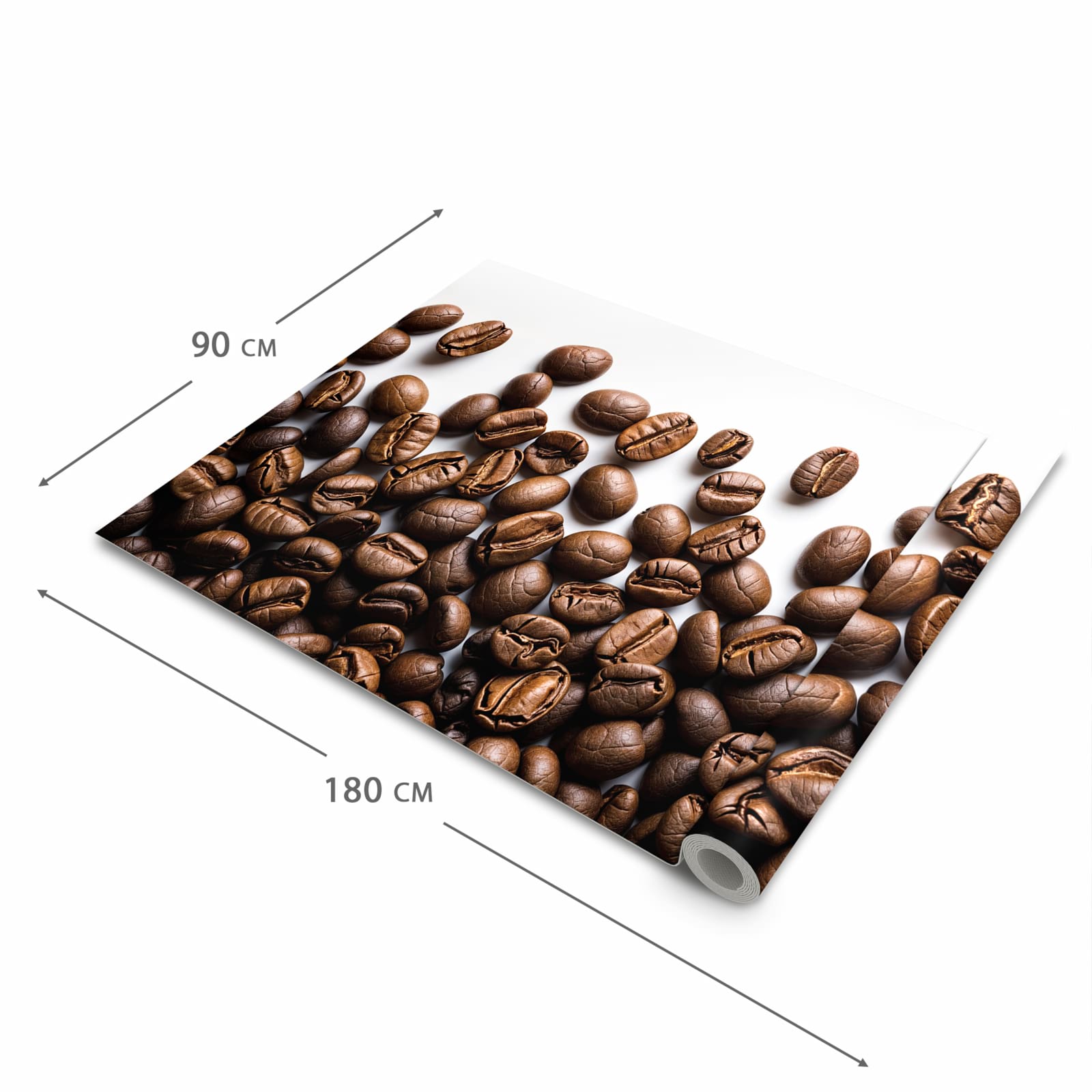 UV-beständiger rutschfester Küchenläufer mit Motiv Warme Kaffeebohnen in der Grösse 90x240 cm