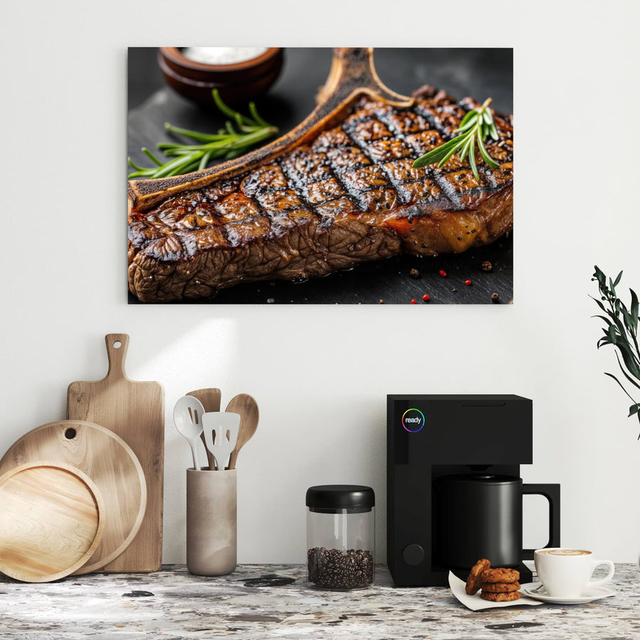 Maße Metall Magnettafel - T-Bone-Steak vom Grill