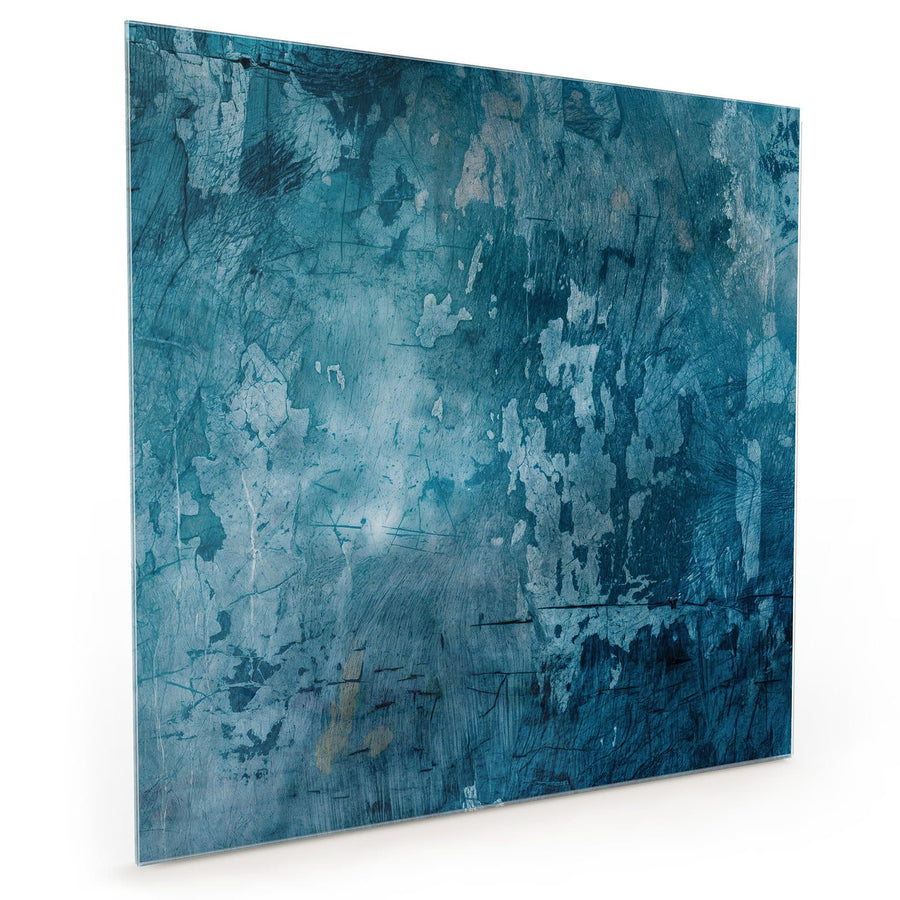 Maße Küchenrückwand Abblätterndes Blau aus Glas