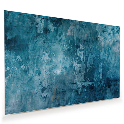 Wandbild mit dem Motiv Abblätterndes Blau