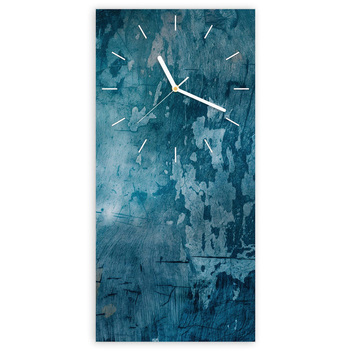 Wanduhr Abstrakte & Textur aus Glas – Hochformat 30 × 60 cm mit Ziffernblatt Linie