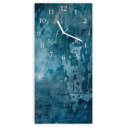 Wanduhr mit dem Motiv Abblätterndes Blau