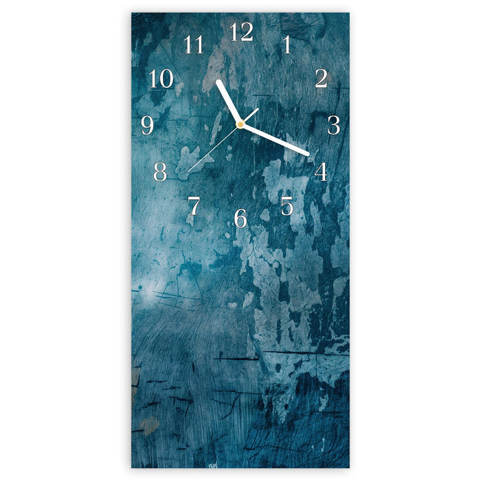 Wanduhr Abstrakte & Textur aus Glas – Hochformat 30 × 60 cm mit Ziffernblatt Klassisch