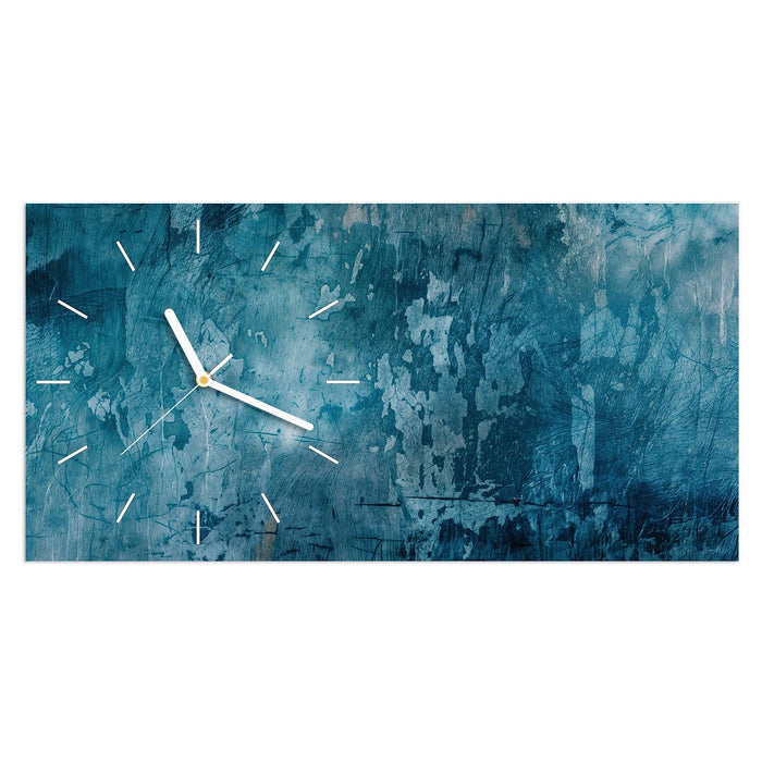 Wanduhr Abstrakte & Textur aus Glas – Querformat 60 × 30 cm mit Ziffernblatt Linie