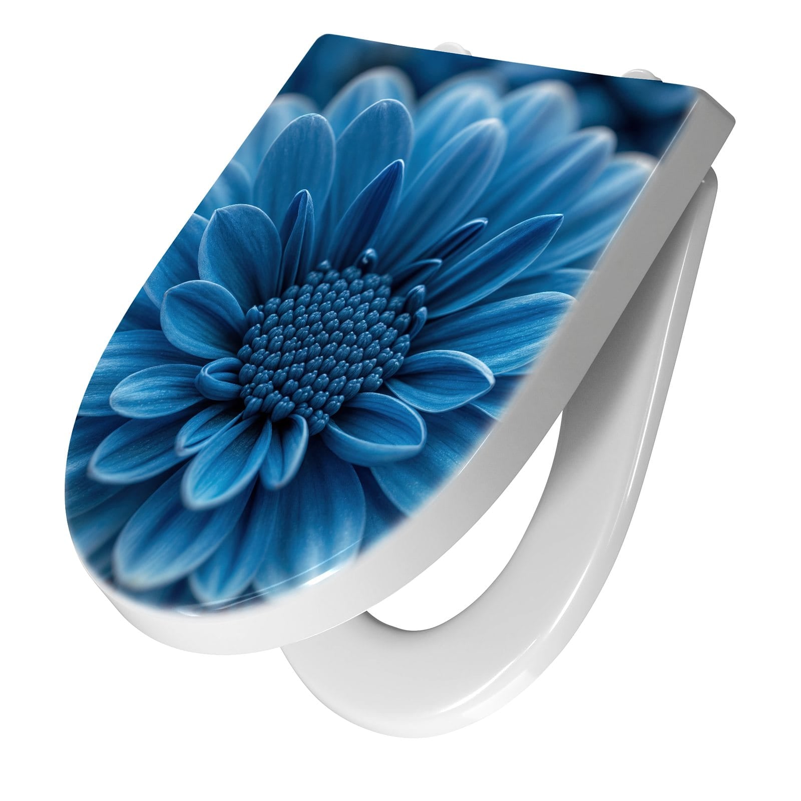 WC-Sitz mit Absenkautomatik Blaue Blume