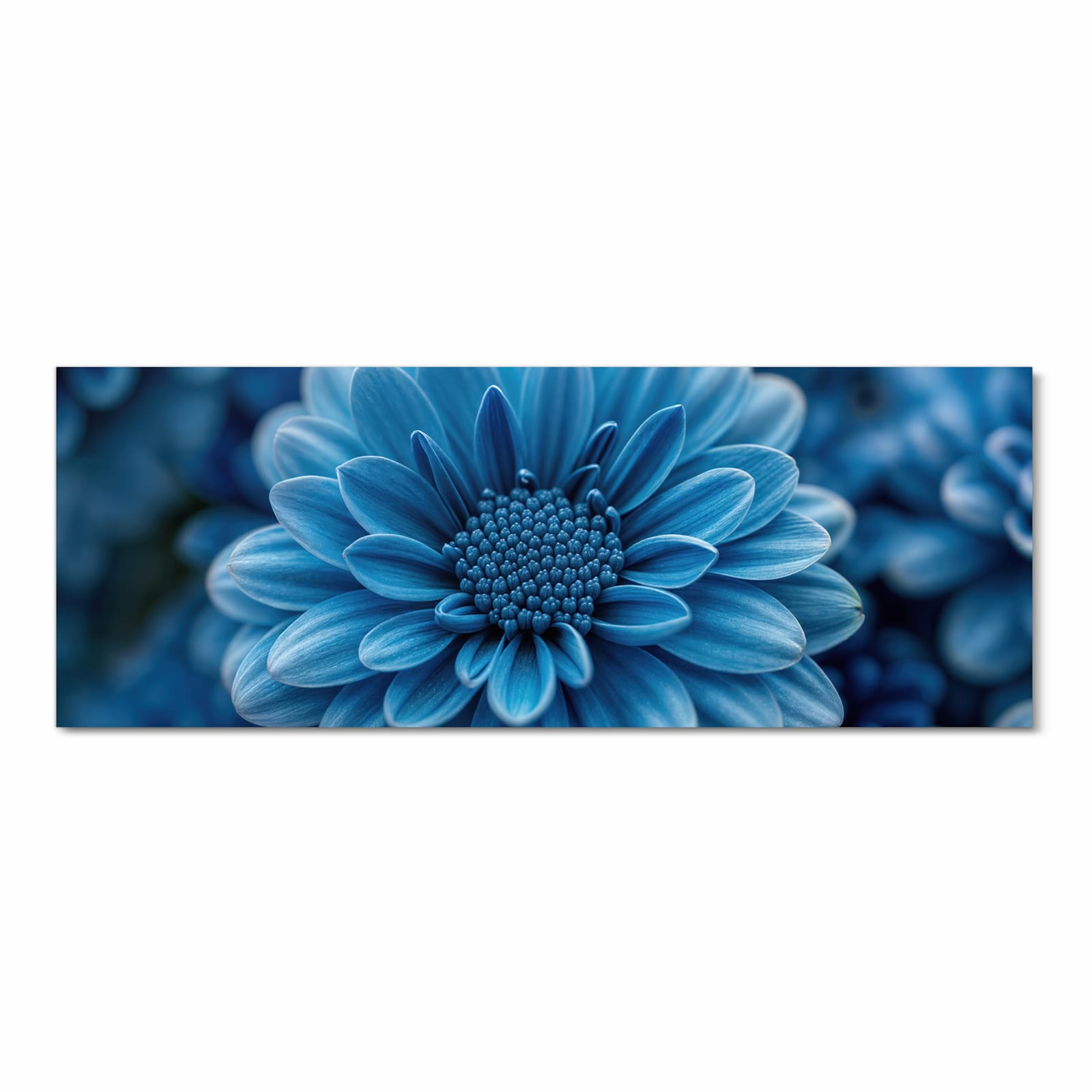 Pflegeleichter Küchenvorleger mit Motiv Blaue Blume in Frontansicht