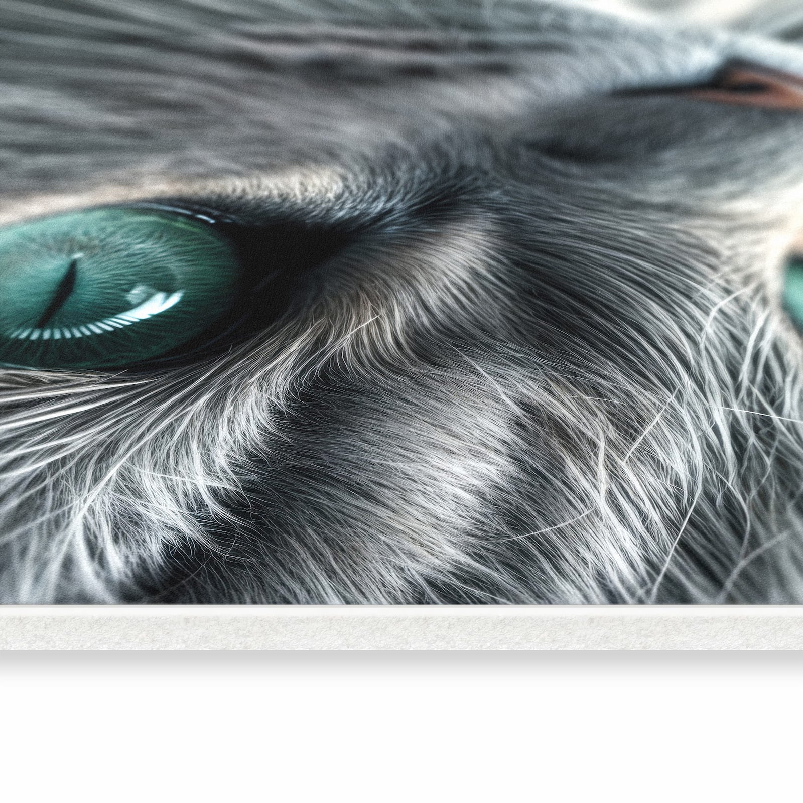 Feuchtigkeitsresistenter Küchenläufer mit Motiv Katze von Nahaufnahme in seitlicher Ansicht