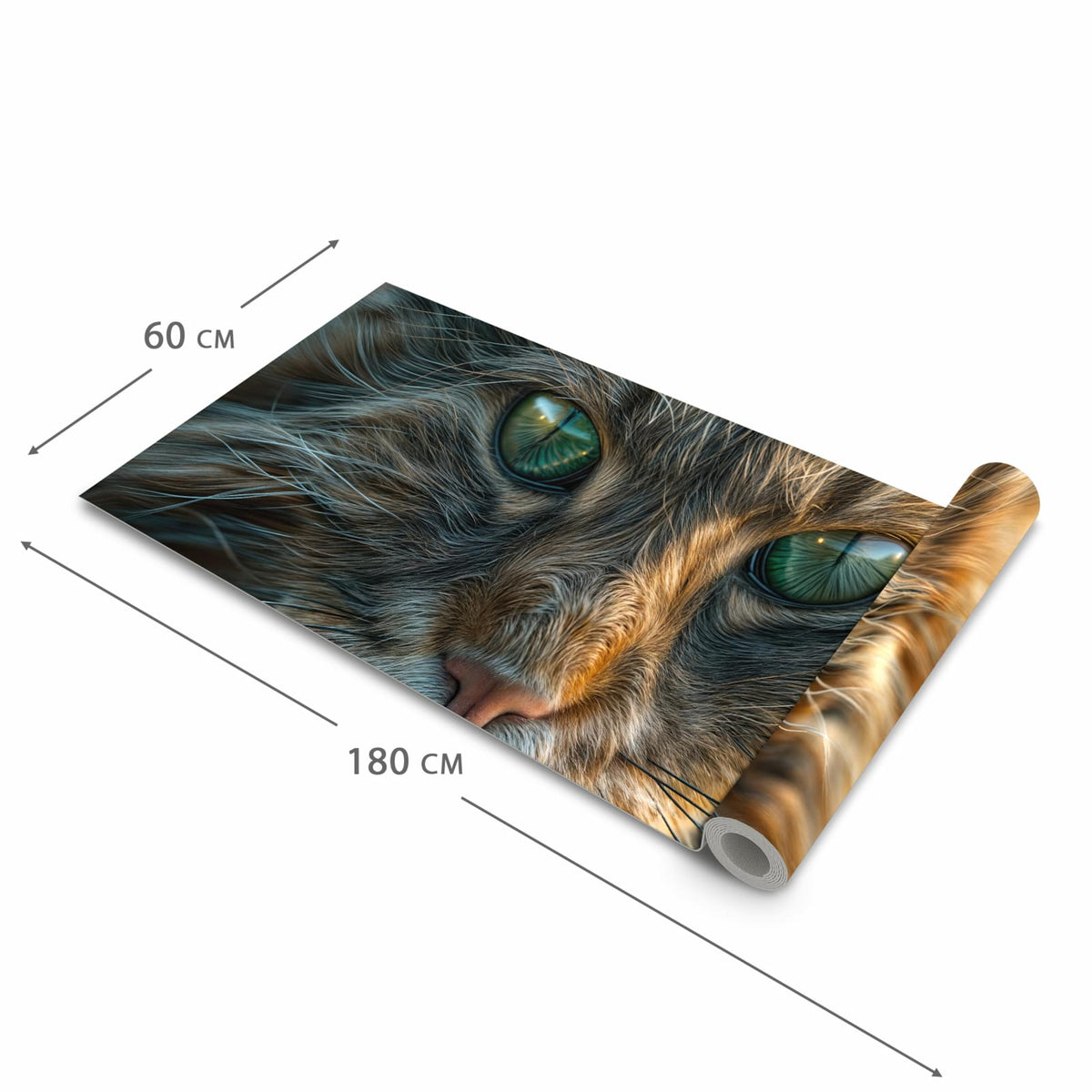 Küchenläufer Getigerte Katze zusammengerollt