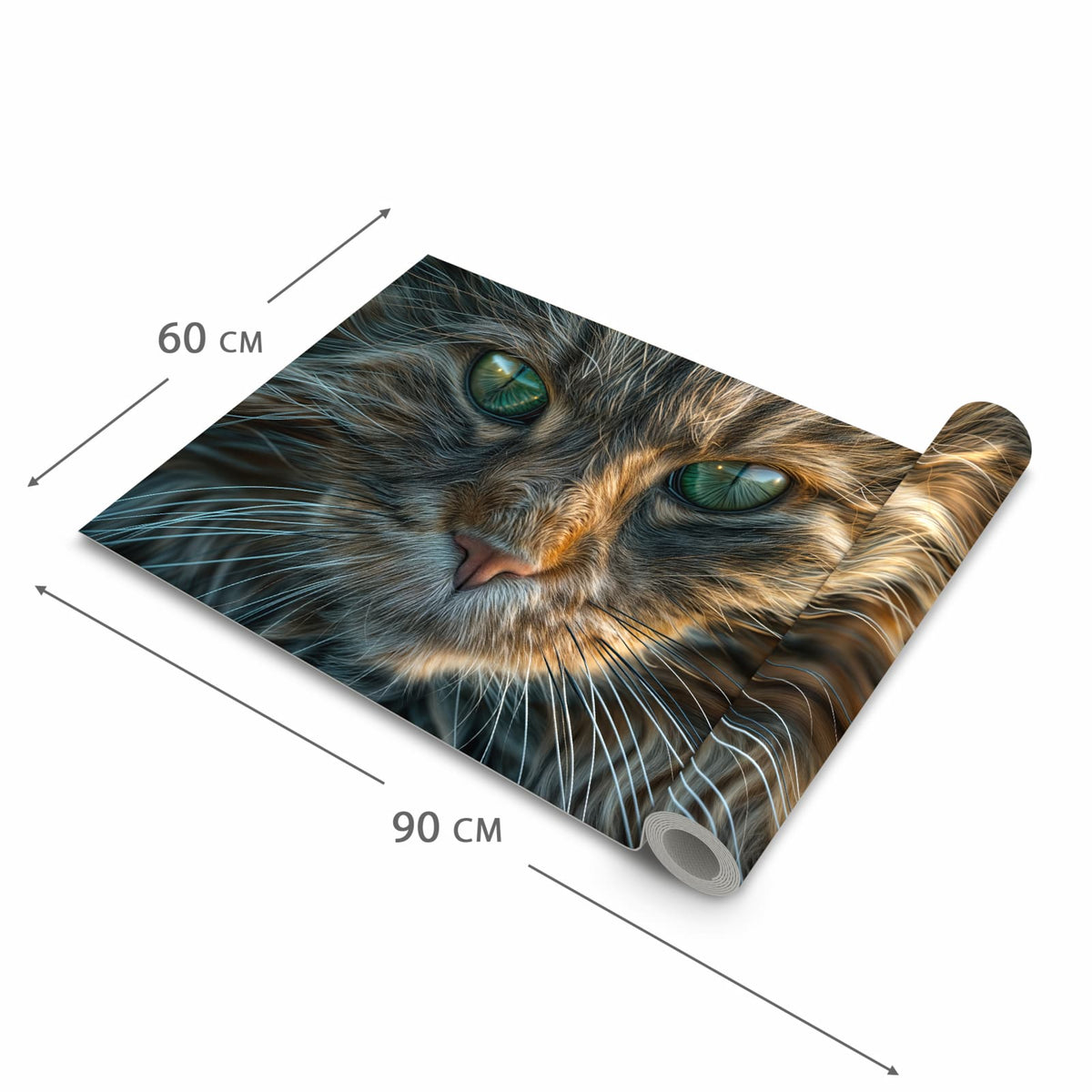 Küchenläufer Getigerte Katze zusammengerollt