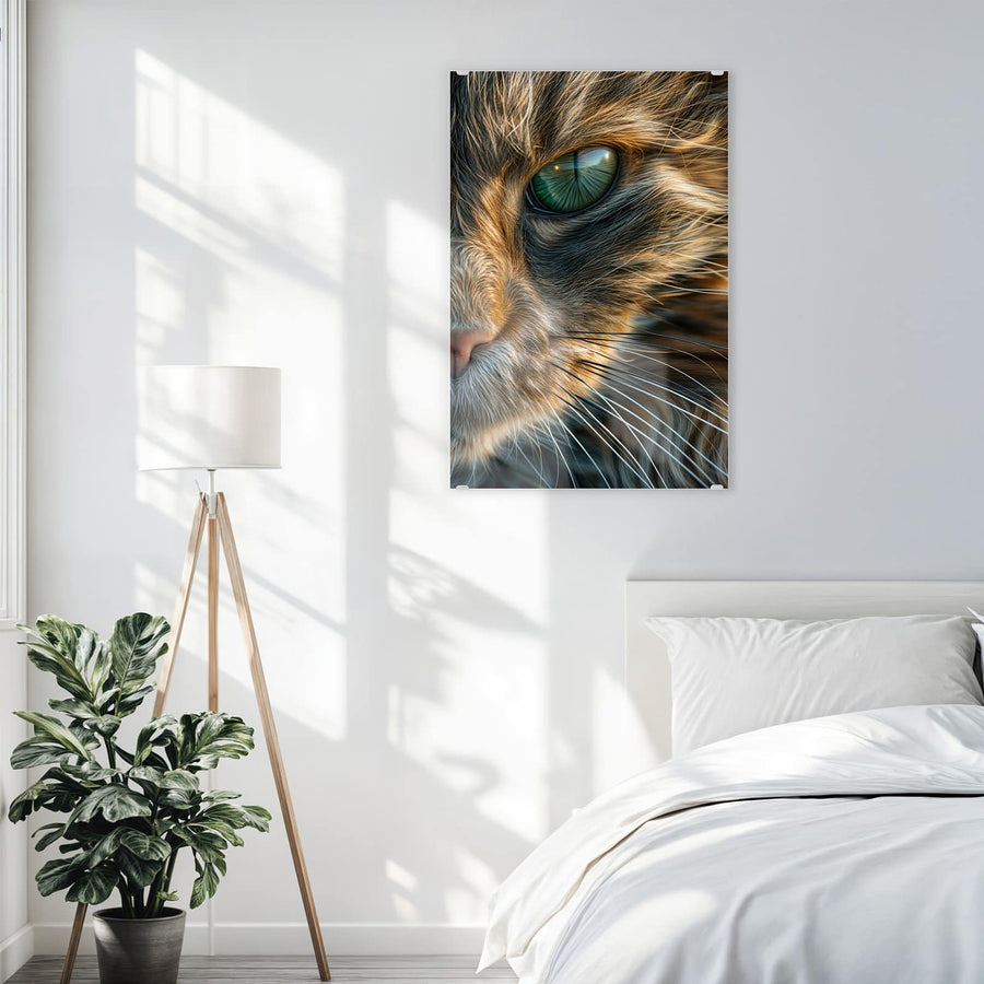 Maße Wandbild - Getigerte Katze - Hochformat