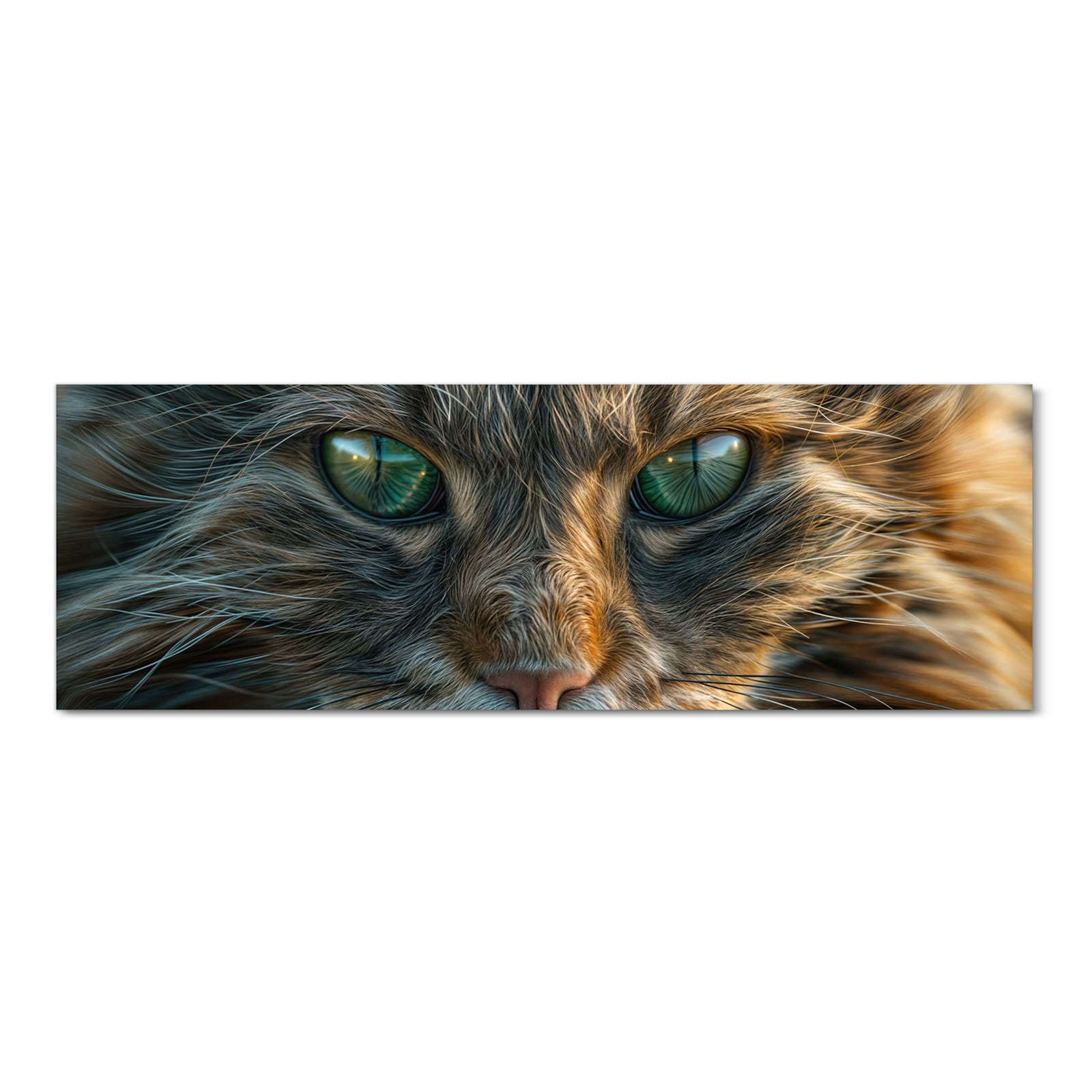 Bodenschonender Läufer mit Motiv Nahaufnahme Katze, rutschfest und einfach zu reinigen