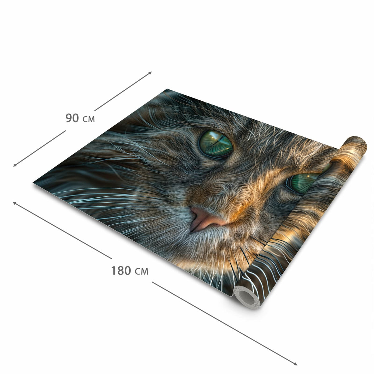 Küchenläufer Getigerte Katze zusammengerollt