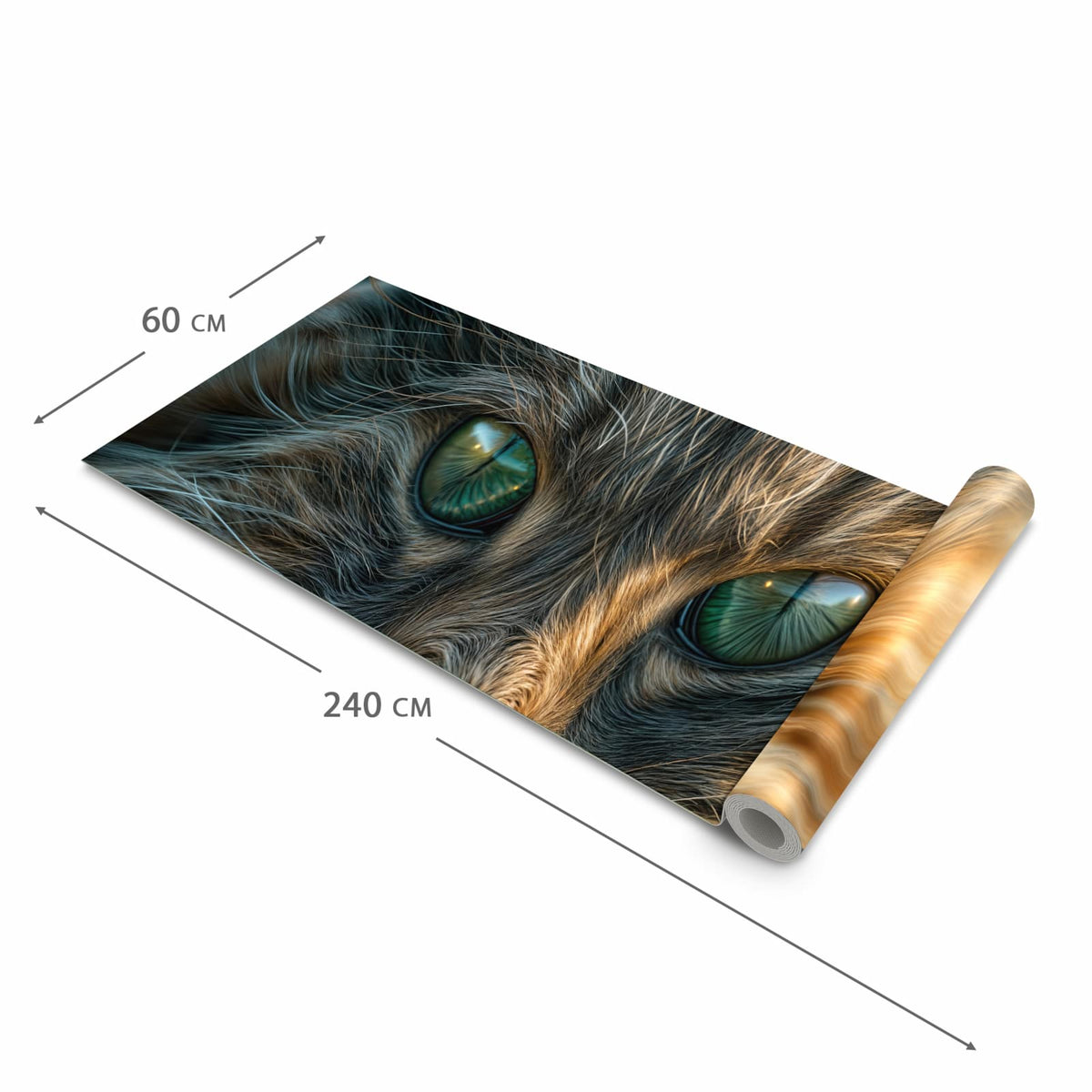 Küchenläufer Getigerte Katze zusammengerollt