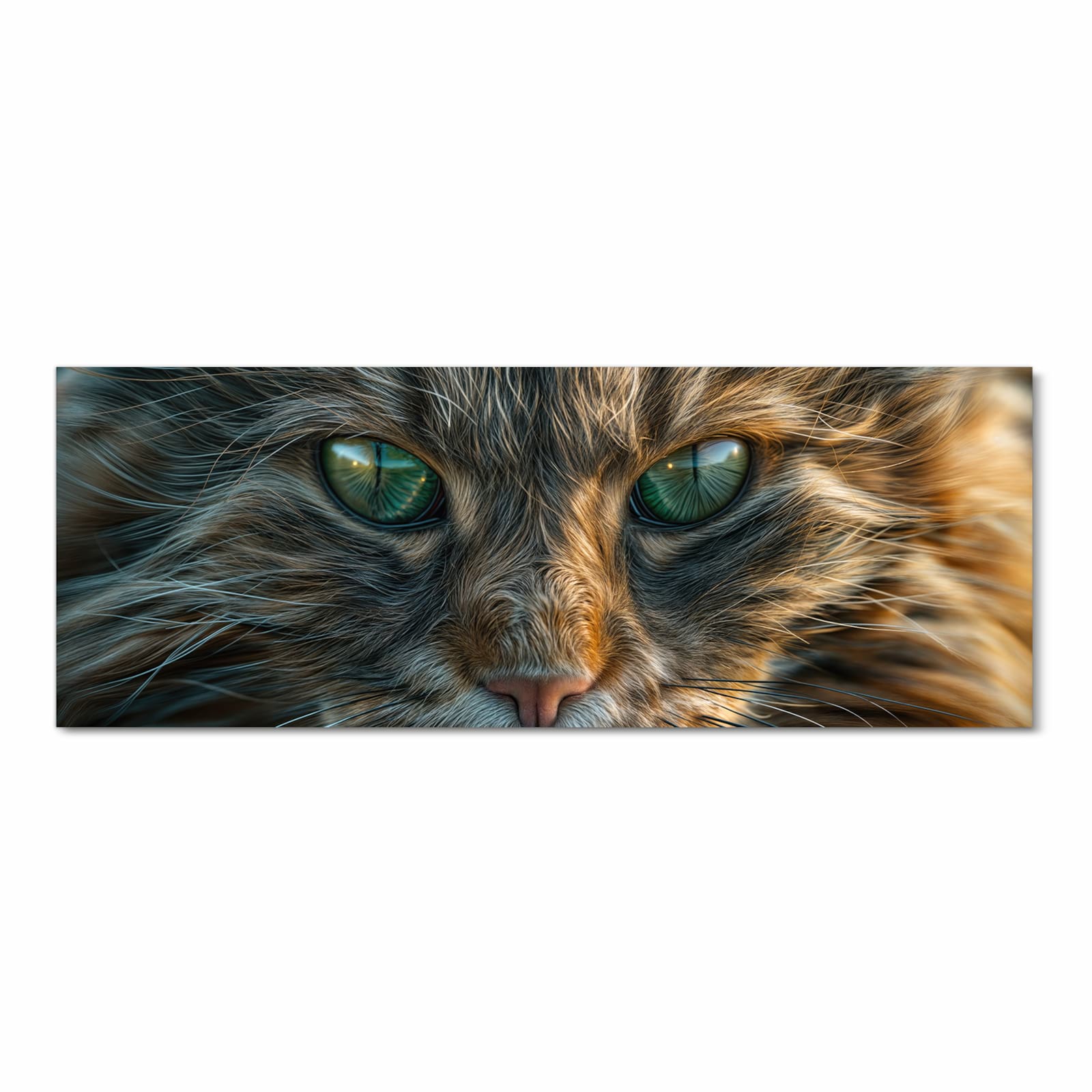 Geräuschdämpfender Küchenläufer mit Motiv Nahaufnahme Katze in der Grösse 90x180 cm