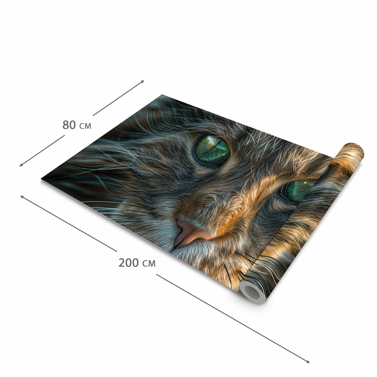 Küchenläufer Getigerte Katze zusammengerollt