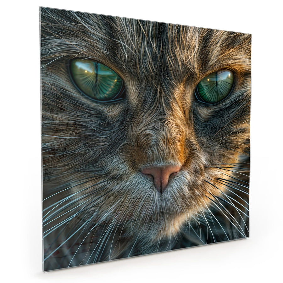 Maße Küchenrückwand Getigerte Katze aus Glas
