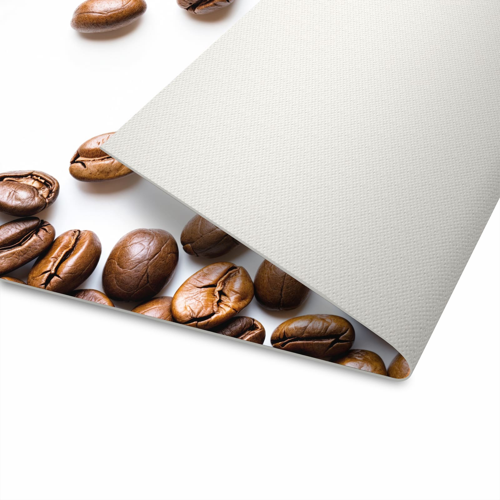 Abriebfester moderner Küchenläufer mit Motiv Verträumte Kaffeebohnen in der Unterseite