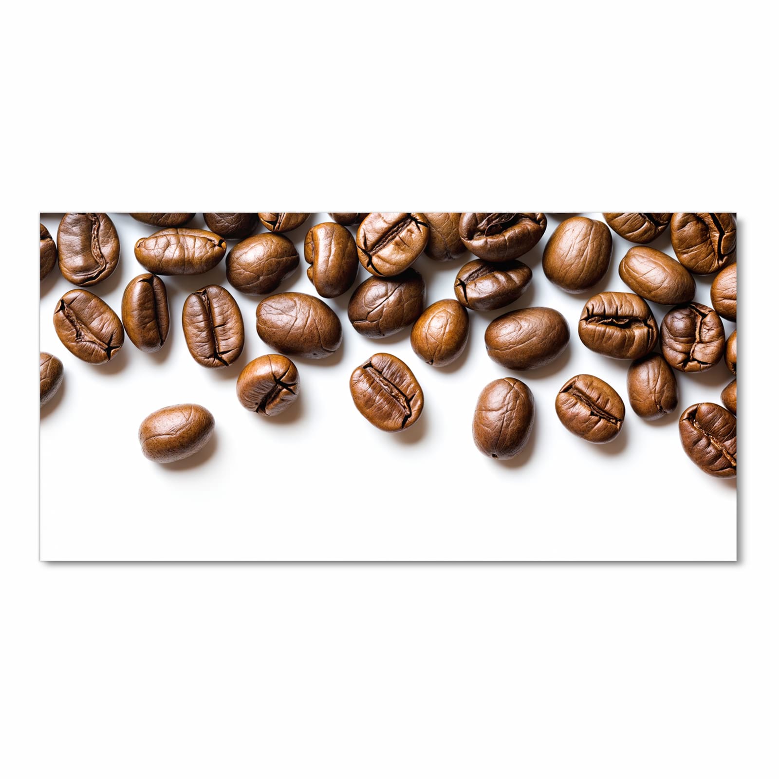 Schmutzabweisender Küchenteppich mit Motiv Verträumte Kaffeebohnen in Frontansicht