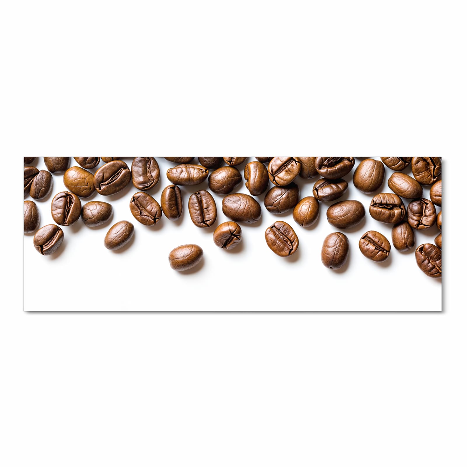 Strapazierfähiger rutschfester Küchenläufer mit Motiv Verträumte Kaffeebohnen in Frontansicht