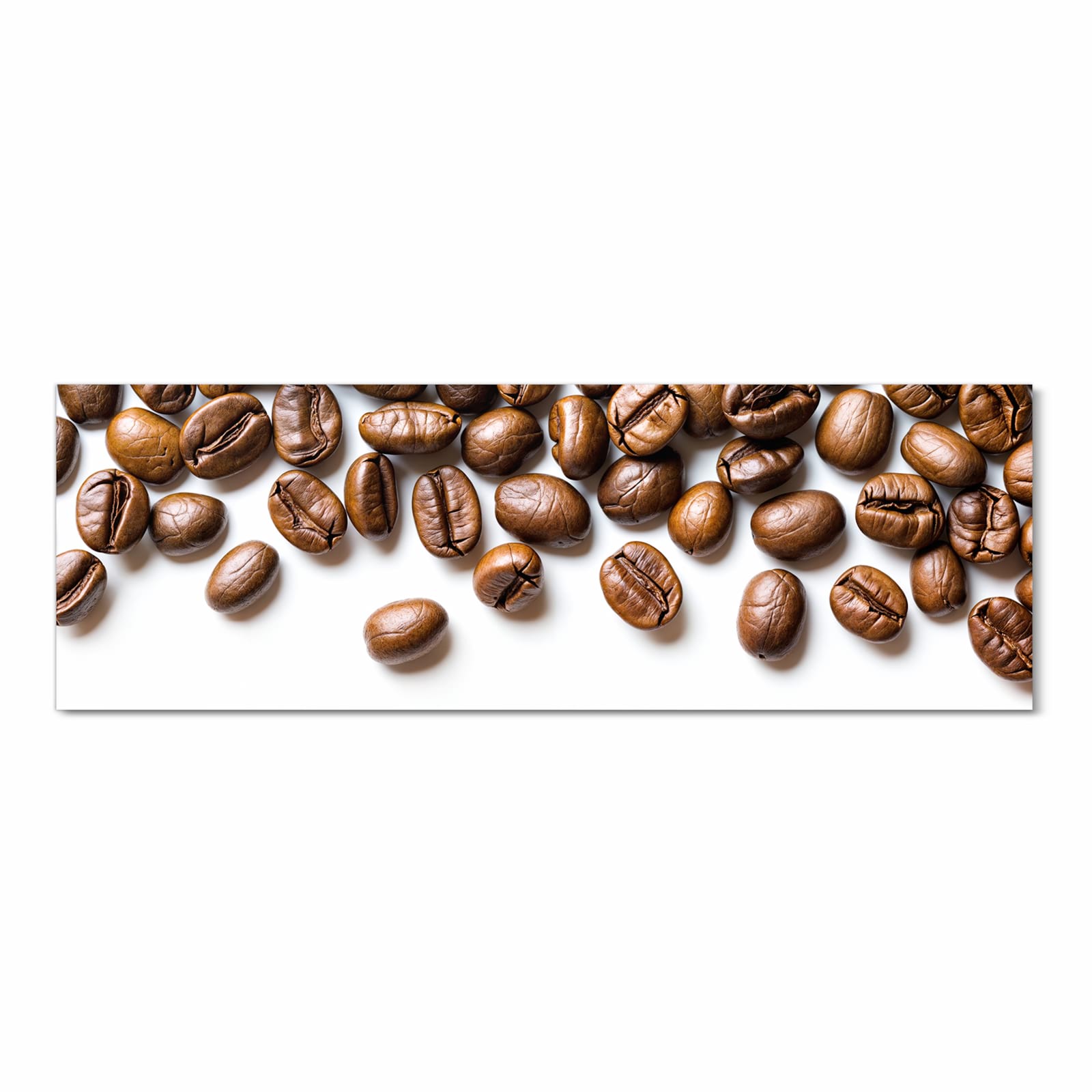 Langlebiger waschbarer Küchenteppich mit Motiv Verträumte Kaffeebohnen in Frontansicht