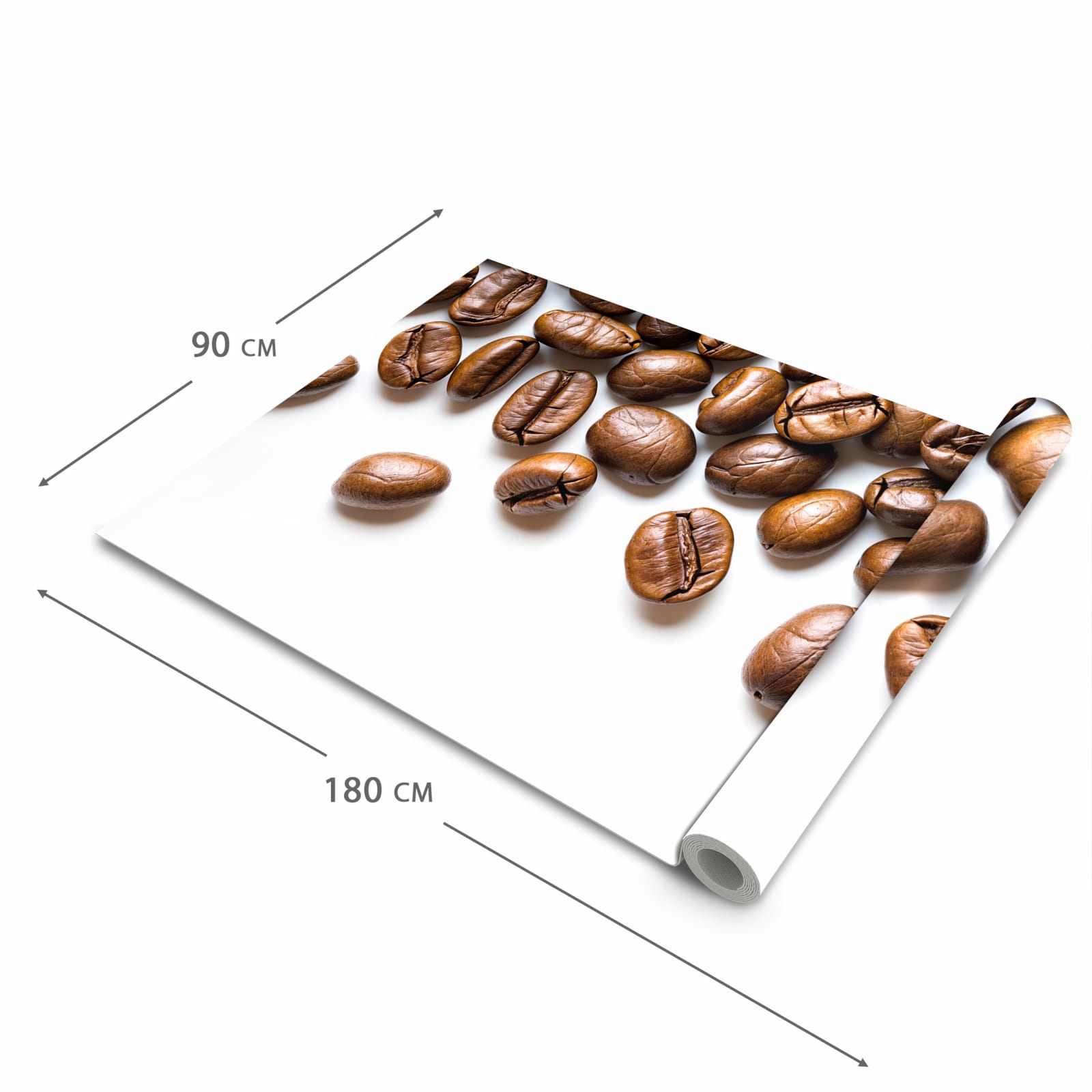 Schmutzabweisender waschbarer Küchenläufer mit Motiv Verträumte Kaffeebohnen in der Größe 90x180 cm