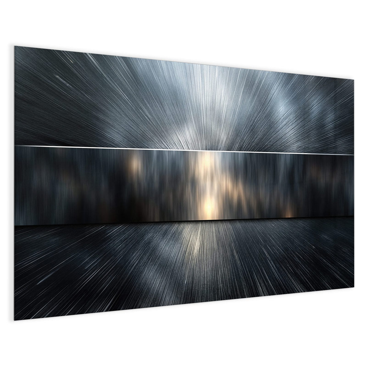 4 mm Glas statt lackiertem Blech – Magnettafel - Silberne Lichtstrahlen