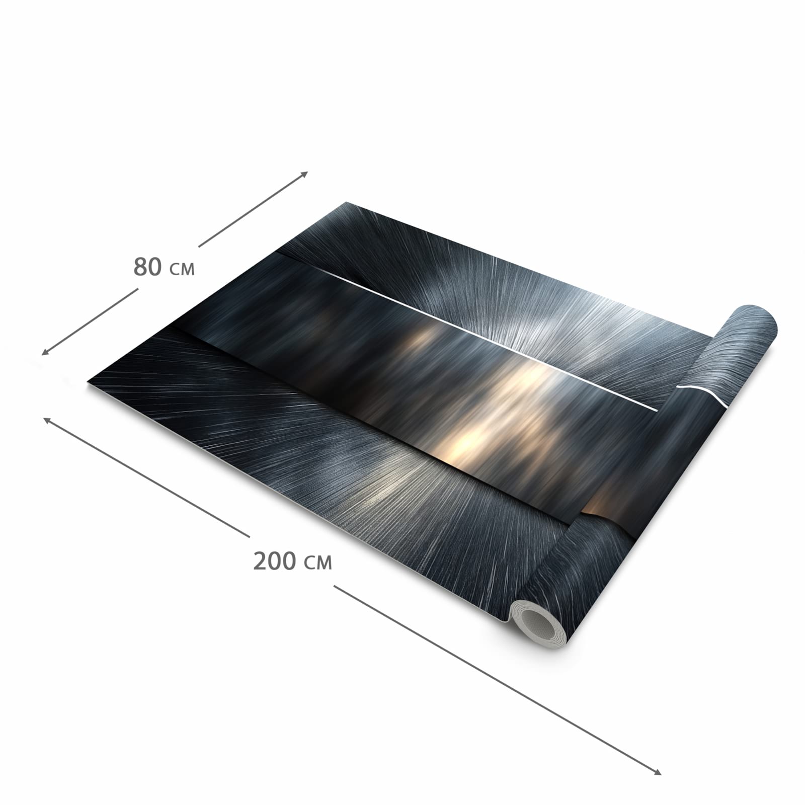 Wasserabweisender Teppichläufer für die Küche mit Motiv Energieblitz in der Grösse 80x300 cm