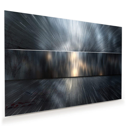 Wandbild mit dem Motiv Silberne Lichtstrahlen
