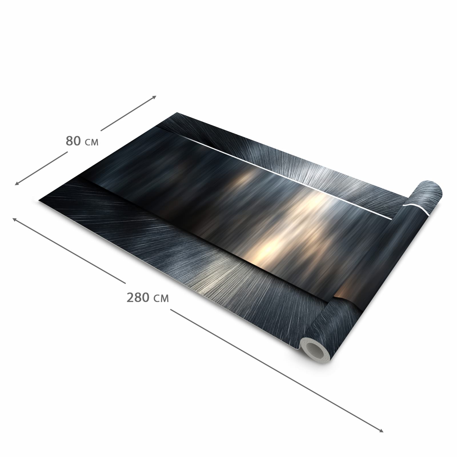 Schmutzabweisender waschbarer Küchenläufer mit Motiv Energieblitz in der Größe 80x300 cm