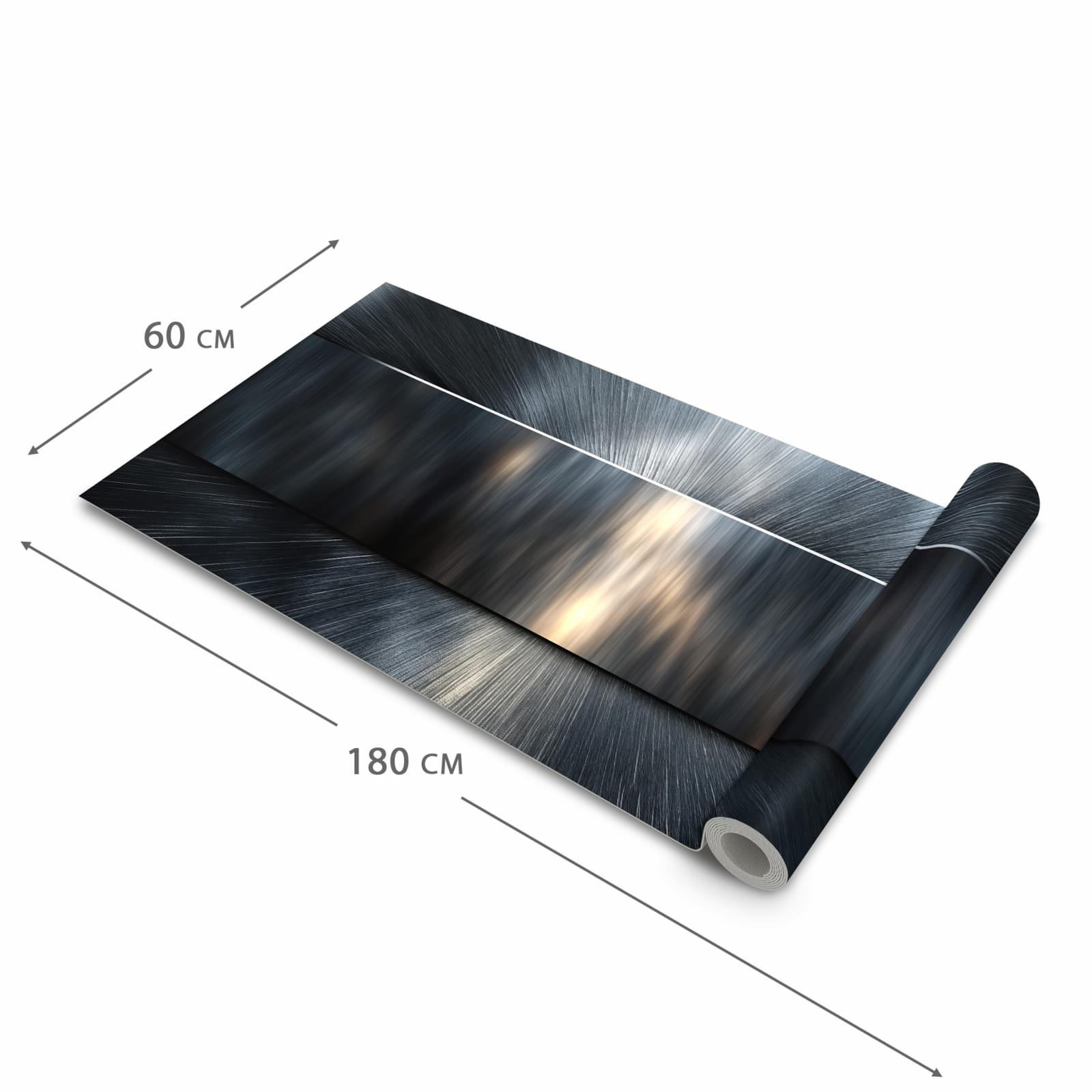 Zeitsparender Küchenläufer mit Motiv Energieblitz in der Grösse 80x300 cm