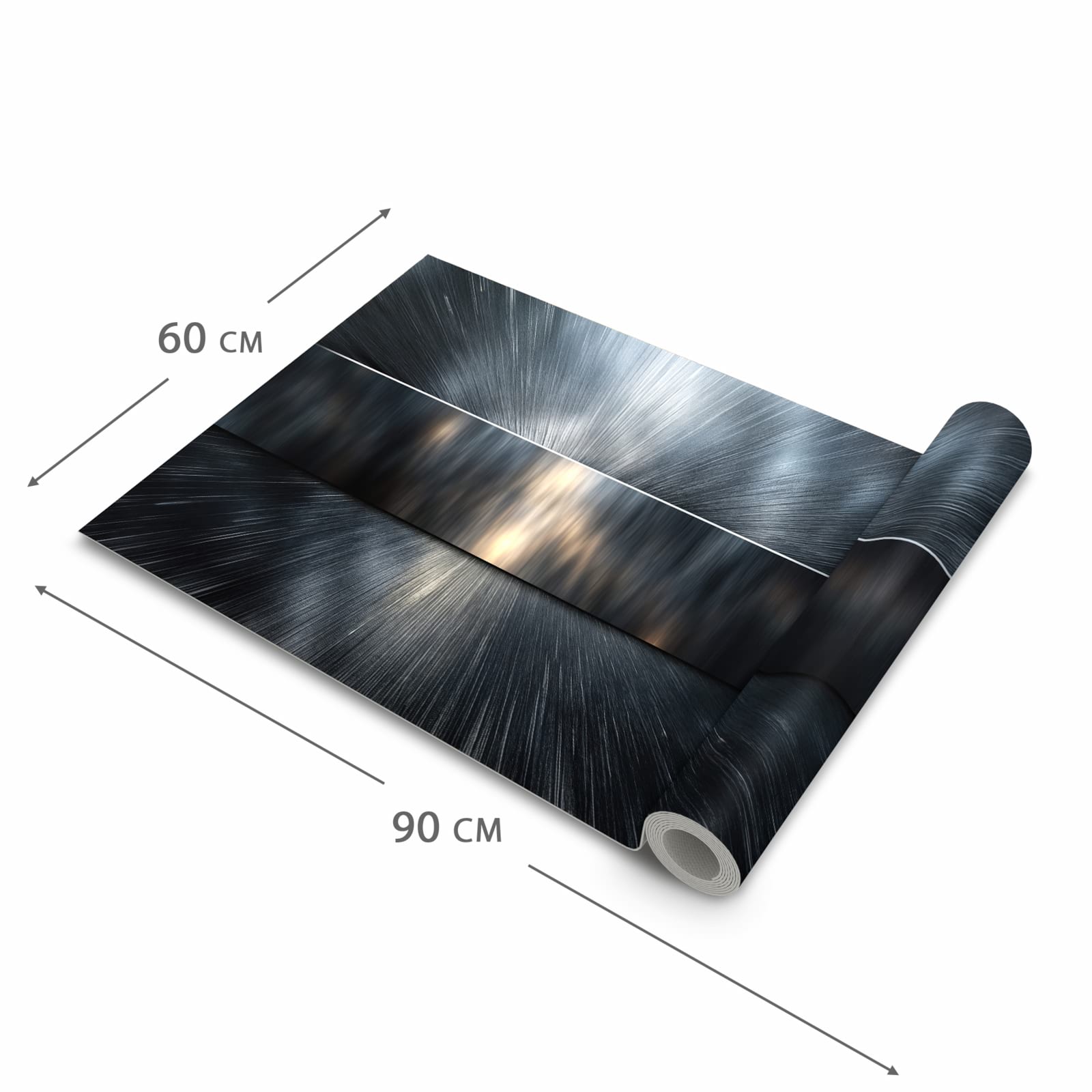 Komfortabler Küchenteppich mit Motiv Energieblitz in der Grösse 80x300 cm