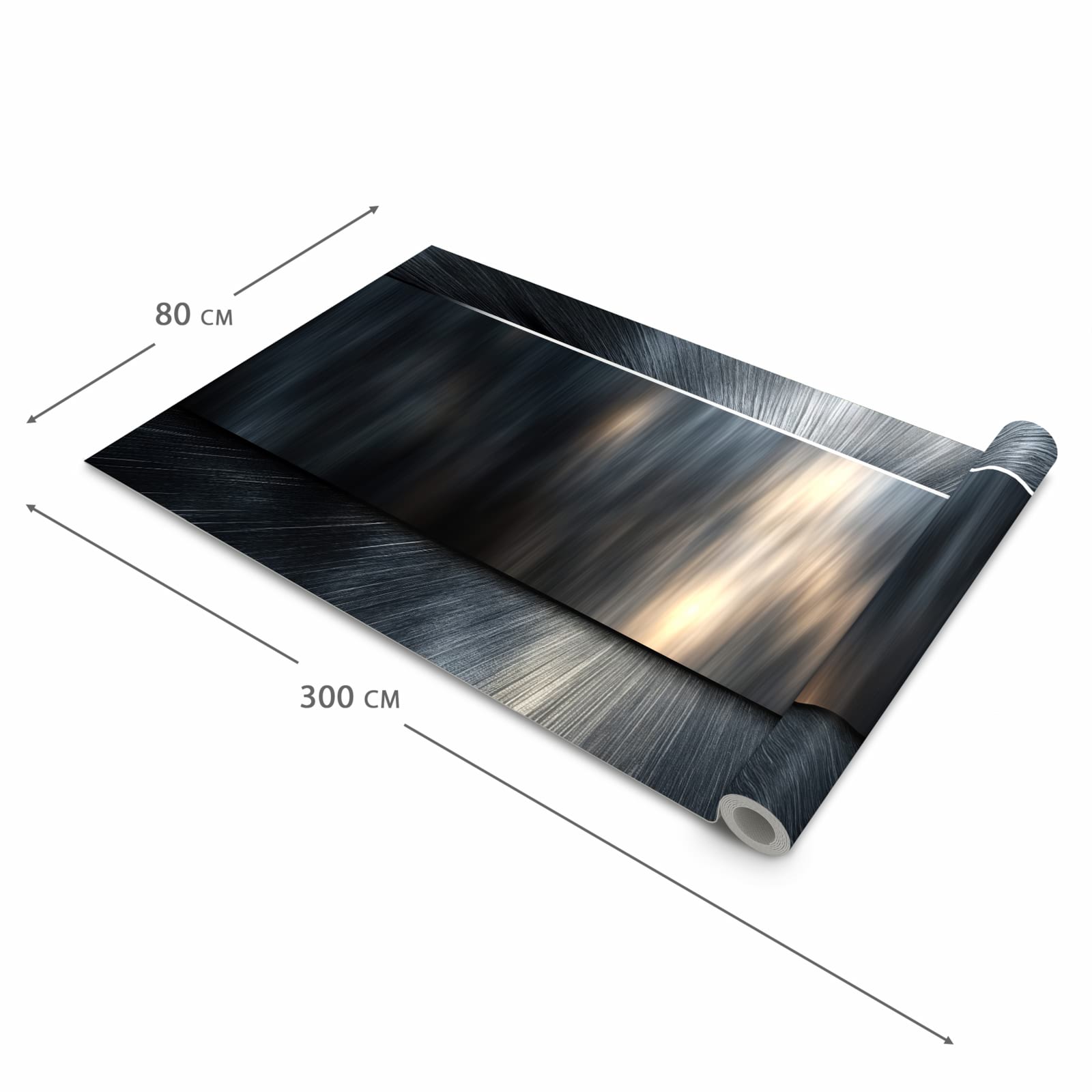 Geruchsneutraler langer Teppich Flur mit Motiv Energieblitz in der Grösse 80x300 cm