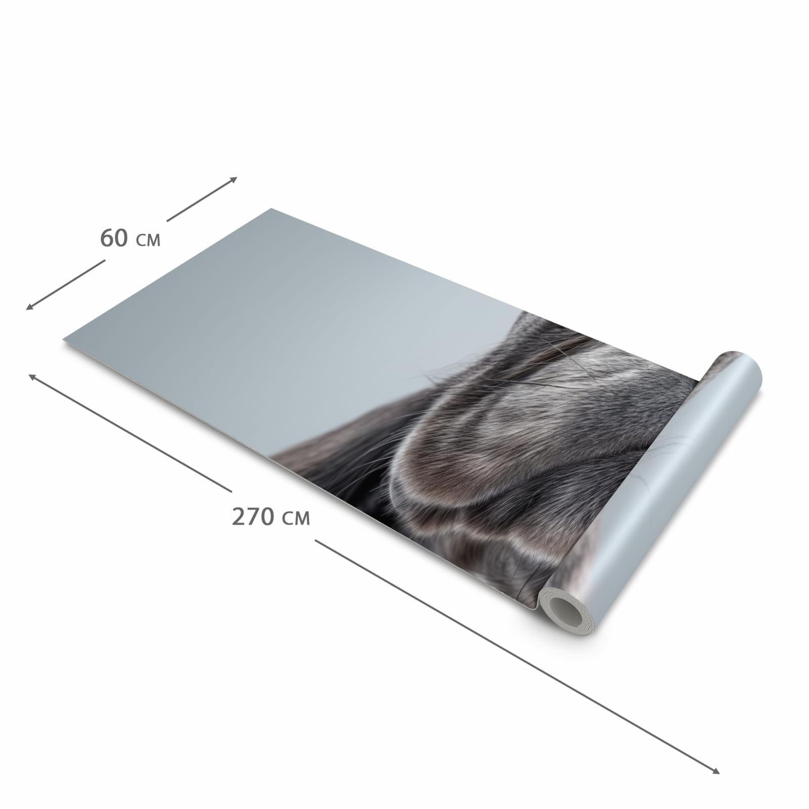 Pflegeleichter waschbarer Küchenteppich mit Motiv Französische Bulldogge in der Grösse 90x240 cm